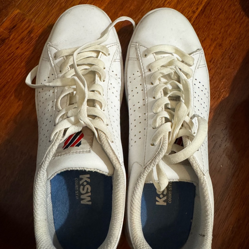 K-Swiss All-White Classic Sneakers - Picture 3 of 4